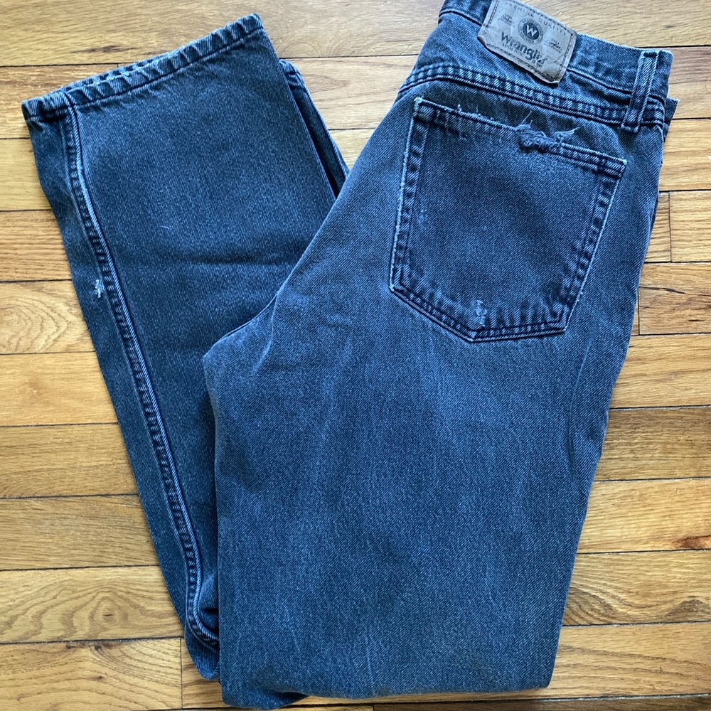 Vintage Black Wrangler Straight Mens Jeans